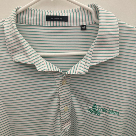 Turtleson Fripp Island Striped Polo Shirt - Picture 2 of 3